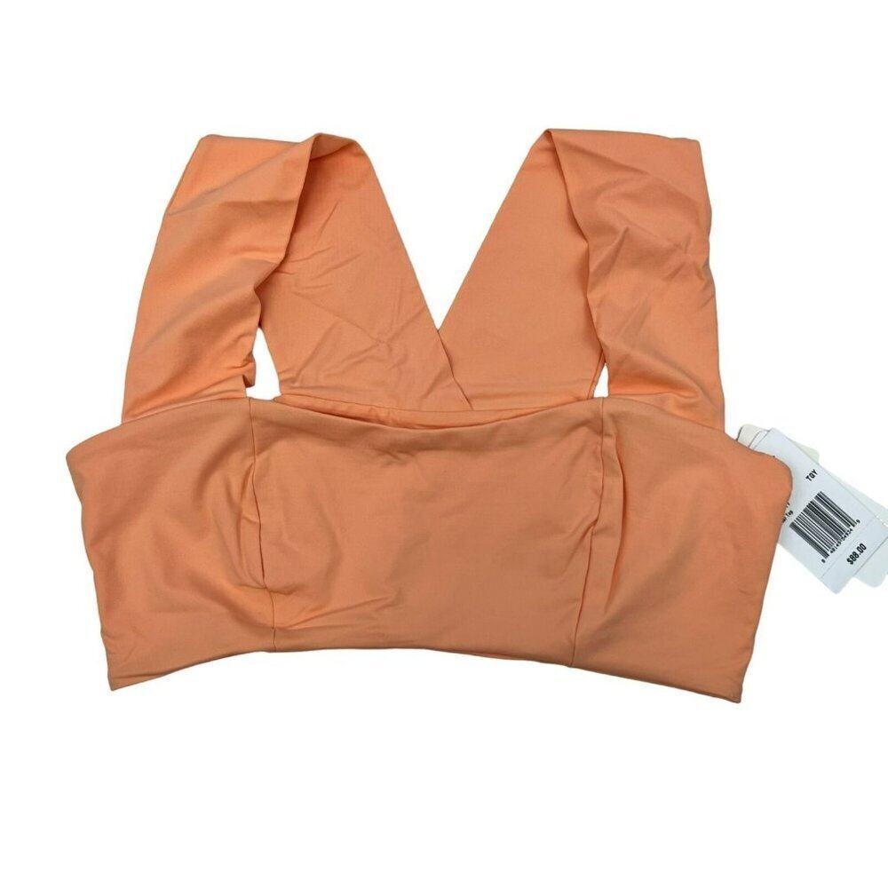 L*SPACE Women's Parker Bikini Top Thick Strap Coral Size XS New